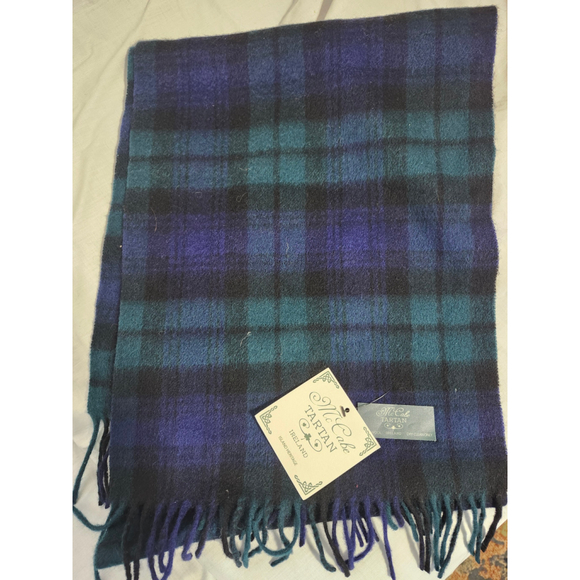 McCabe Tartan Accessories - McCabe Tartan Scarf, Unisex, Blue and Green